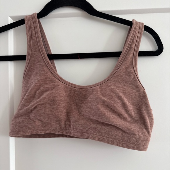 Alo Yoga Alosoft Center Stage Bra Dark Pink Quartz Heather - Picture 3 of 4